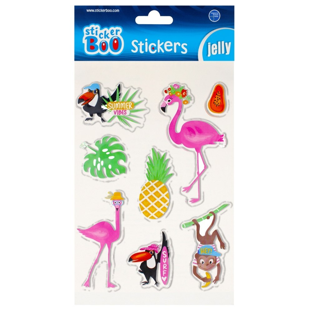 STICKERS 15X20 CM GEL FFLAMINGOS STICKER BOO 493724